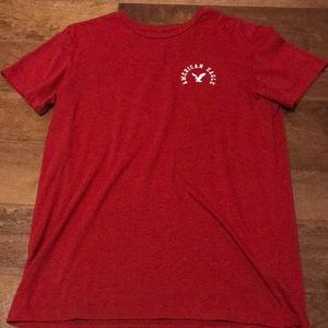 Mens red American eagle t shirt